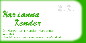 marianna kender business card